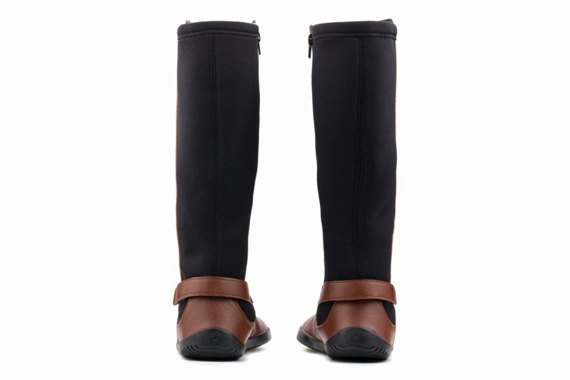 Ahinsa Barefoot Hoge Laarzen Dames Bruin | MTA2619TF