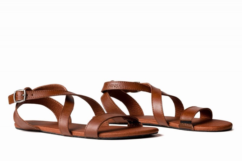 Ahinsa Hava Barefoot Sandalen Dames Bruin | OUN123XW