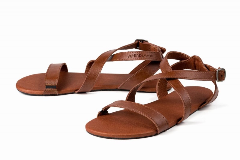 Ahinsa Hava Barefoot Sandalen Dames Bruin | OUN123XW