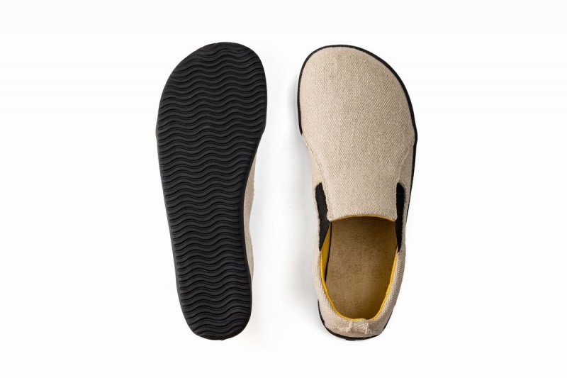 Ahinsa Hemp Barefoot Slip On Sneakers Heren Beige | ACM9957NZ