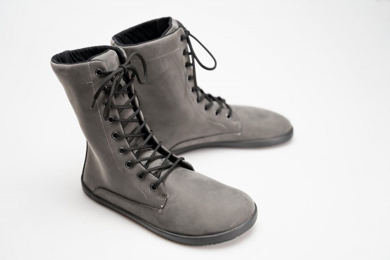 Ahinsa Jaya Nubuck Barefoot Winterschoenen Dames Grijs | MDS539FI