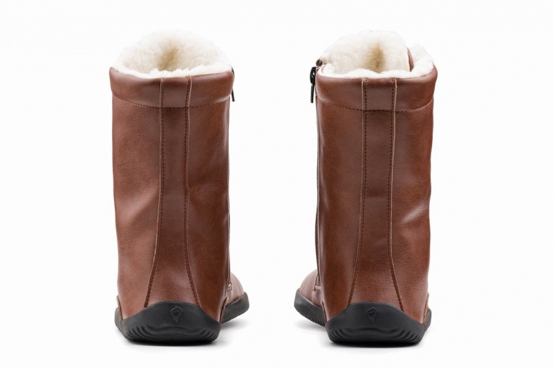 Ahinsa Jaya Zip-up Barefoot Winterschoenen Dames Bruin | ARU3994PC