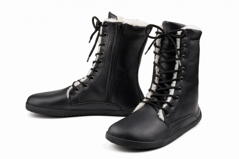 Ahinsa Jaya Zip-up Barefoot Winterschoenen Dames Zwart | IQU2961YJ
