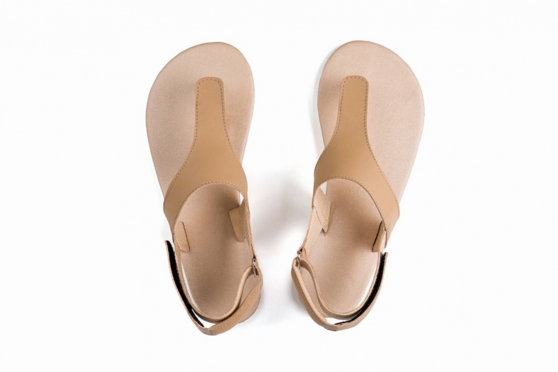 Ahinsa Simple Barefoot Sandalen Dames Beige | UAT997YW