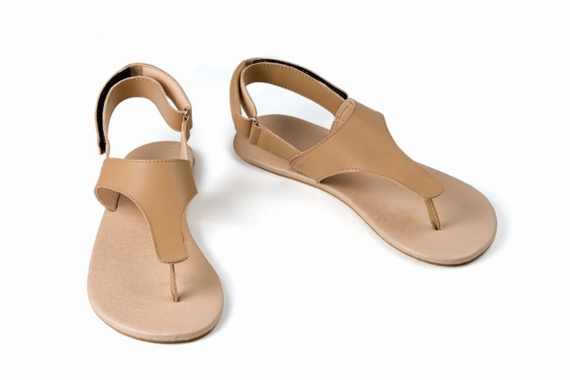 Ahinsa Simple Barefoot Sandalen Dames Beige | UAT997YW