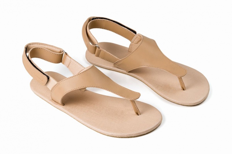 Ahinsa Simple Barefoot Sandalen Dames Beige | UAT997YW