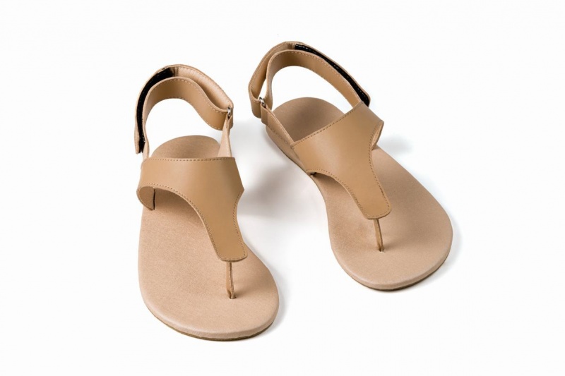Ahinsa Simple Barefoot Sandalen Dames Beige | UAT997YW