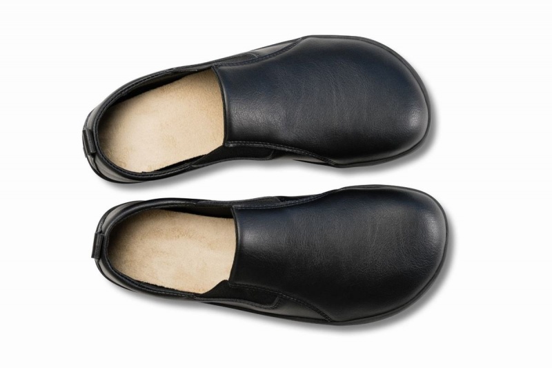 Ahinsa Veganistische Leren Barefoot Slip On Sneakers Dames Zwart | ABX1650WR